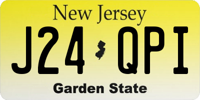 NJ license plate J24QPI