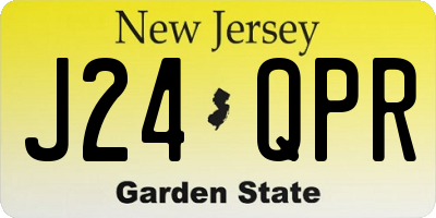 NJ license plate J24QPR