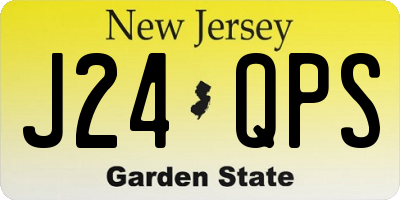 NJ license plate J24QPS
