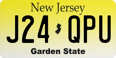 NJ license plate J24QPU