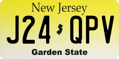 NJ license plate J24QPV