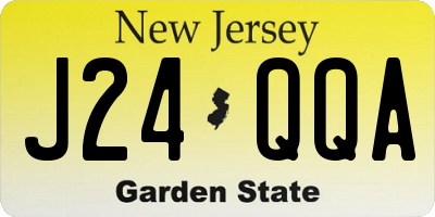 NJ license plate J24QQA