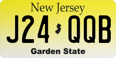 NJ license plate J24QQB