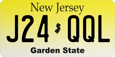 NJ license plate J24QQL