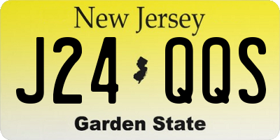 NJ license plate J24QQS