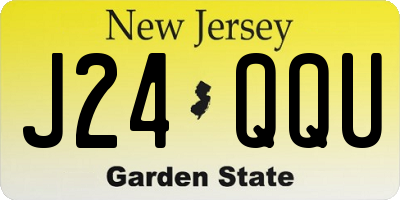 NJ license plate J24QQU