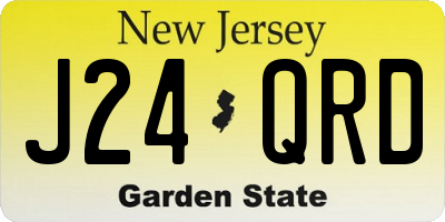 NJ license plate J24QRD