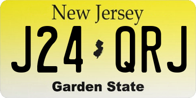 NJ license plate J24QRJ