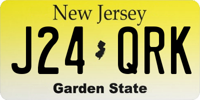 NJ license plate J24QRK