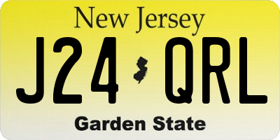 NJ license plate J24QRL