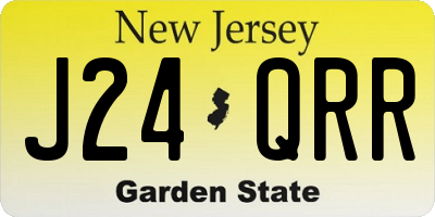 NJ license plate J24QRR