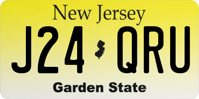 NJ license plate J24QRU