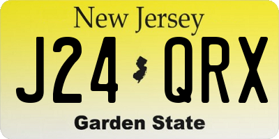 NJ license plate J24QRX