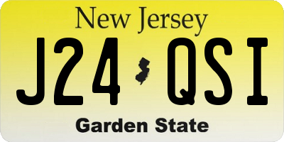 NJ license plate J24QSI
