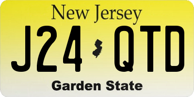 NJ license plate J24QTD