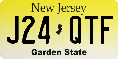 NJ license plate J24QTF