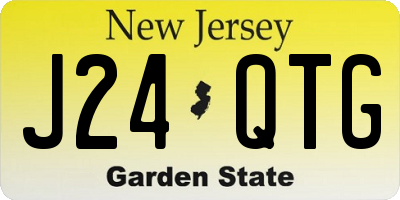NJ license plate J24QTG