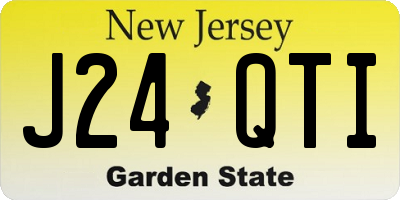 NJ license plate J24QTI