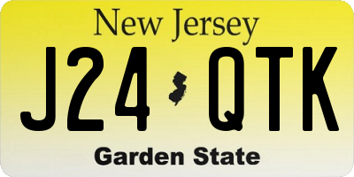 NJ license plate J24QTK