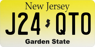 NJ license plate J24QTO
