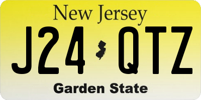 NJ license plate J24QTZ