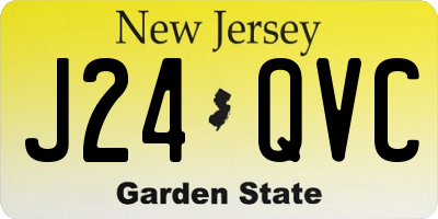 NJ license plate J24QVC