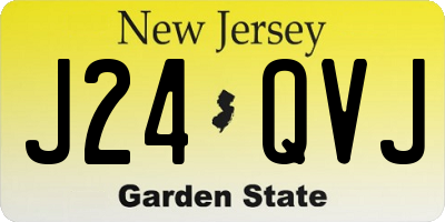 NJ license plate J24QVJ