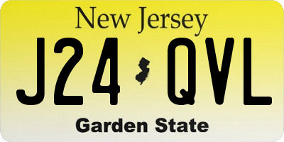 NJ license plate J24QVL