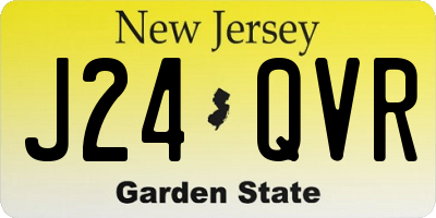 NJ license plate J24QVR