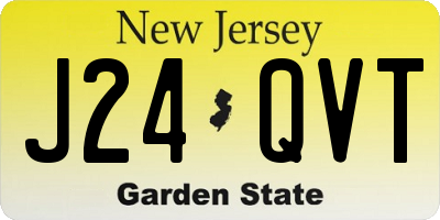 NJ license plate J24QVT