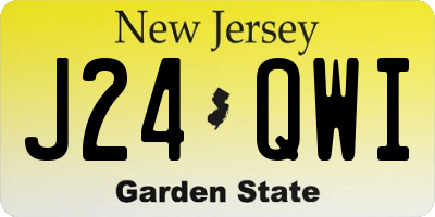 NJ license plate J24QWI