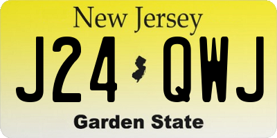 NJ license plate J24QWJ
