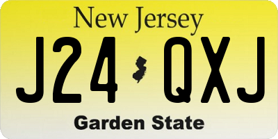 NJ license plate J24QXJ