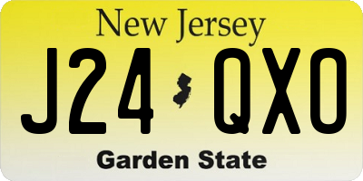 NJ license plate J24QXO