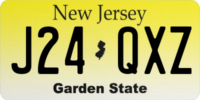 NJ license plate J24QXZ