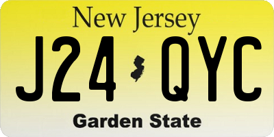 NJ license plate J24QYC