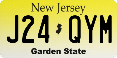 NJ license plate J24QYM