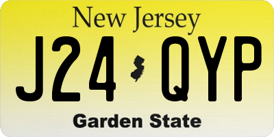 NJ license plate J24QYP