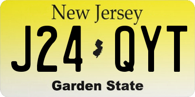 NJ license plate J24QYT