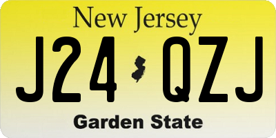 NJ license plate J24QZJ