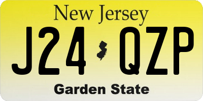 NJ license plate J24QZP