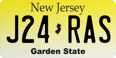 NJ license plate J24RAS