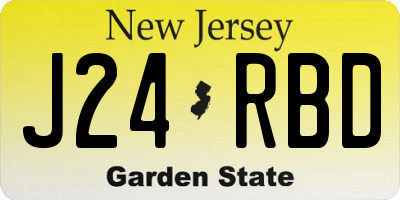 NJ license plate J24RBD