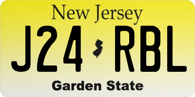 NJ license plate J24RBL