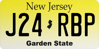 NJ license plate J24RBP
