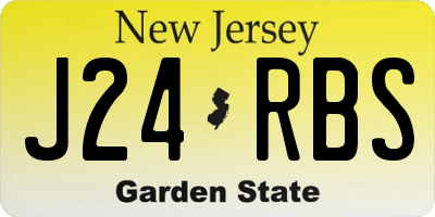 NJ license plate J24RBS