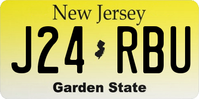 NJ license plate J24RBU