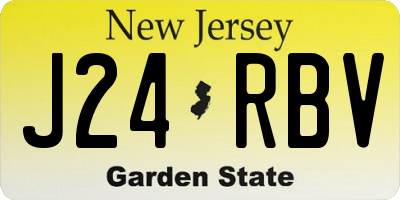 NJ license plate J24RBV