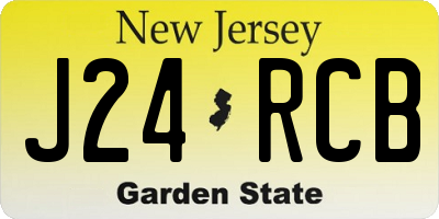 NJ license plate J24RCB