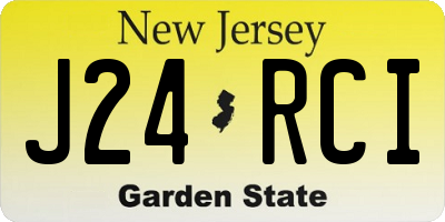 NJ license plate J24RCI
